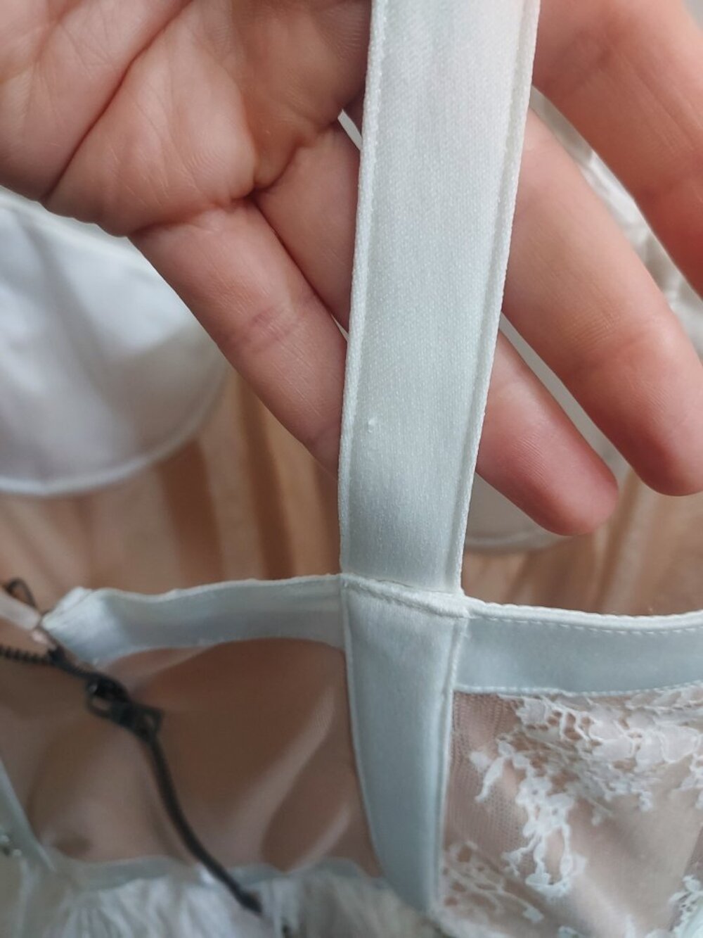 Alice Olivia Xia Wedding Bridal White Sheer Bustier Feather Mini Dress - Picture 14 of 15
